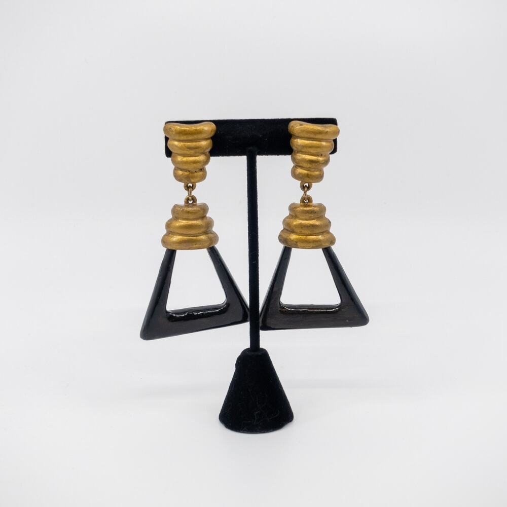 Vintage Inverted Martini Clip On Earrings